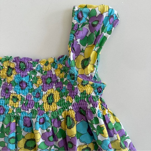 Mini Boden Floral Smocked Sleeveless Dress - Picture 2 of 7